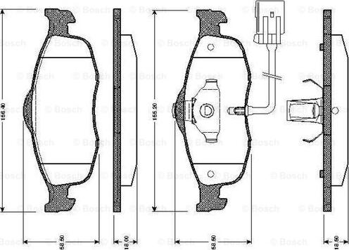 BOSCH 0 986 TB2 241 - Kit pastiglie freno, Freno a disco www.autoricambit.com