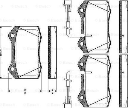 BOSCH 0 986 TB2 243 - Kit pastiglie freno, Freno a disco www.autoricambit.com