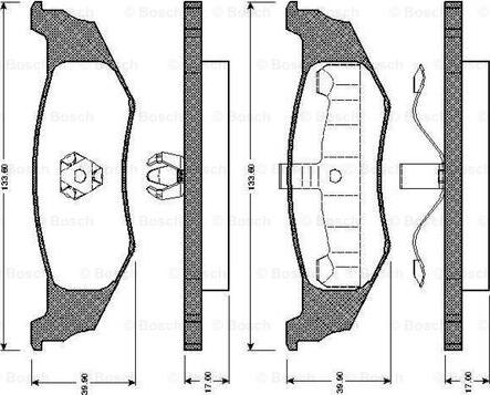 BOSCH 0 986 TB2 260 - Kit pastiglie freno, Freno a disco www.autoricambit.com