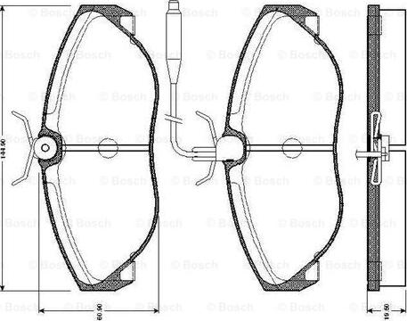 BOSCH 0 986 TB2 261 - Kit pastiglie freno, Freno a disco www.autoricambit.com