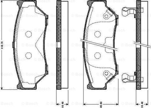 BOSCH 0 986 TB2 211 - Kit pastiglie freno, Freno a disco www.autoricambit.com