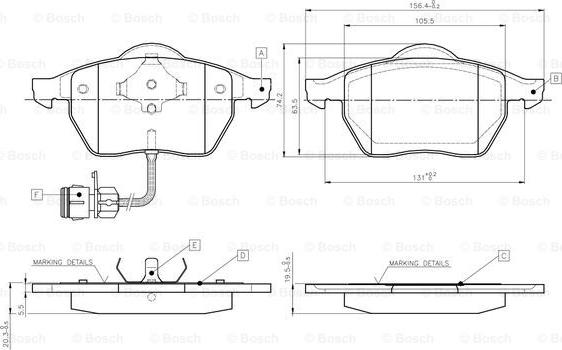 BOSCH 0 986 TB2 213 - Kit pastiglie freno, Freno a disco www.autoricambit.com