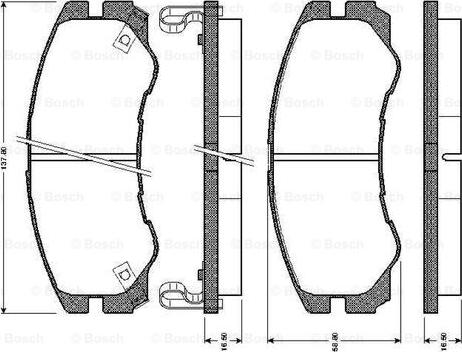 BOSCH 0 986 TB2 234 - Kit pastiglie freno, Freno a disco www.autoricambit.com