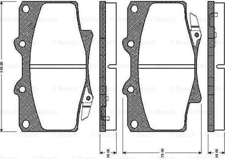 BOSCH 0 986 TB2 238 - Kit pastiglie freno, Freno a disco www.autoricambit.com