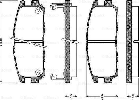 BOSCH 0 986 TB2 237 - Kit pastiglie freno, Freno a disco www.autoricambit.com