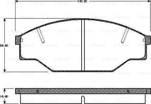 BOSCH 0 986 TB2 224 - Kit pastiglie freno, Freno a disco www.autoricambit.com