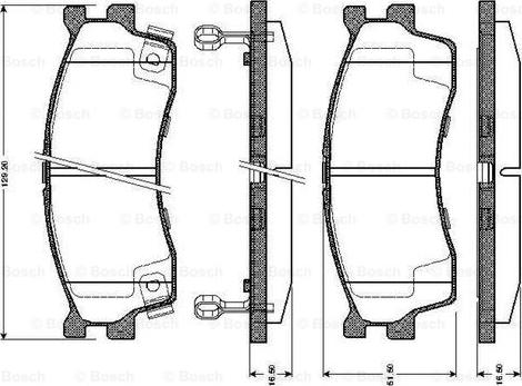 BOSCH 0 986 TB2 228 - Kit pastiglie freno, Freno a disco www.autoricambit.com