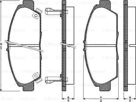 BOSCH 0 986 TB2 223 - Kit pastiglie freno, Freno a disco www.autoricambit.com