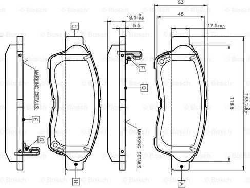 BOSCH 0 986 TB2 222 - Kit pastiglie freno, Freno a disco www.autoricambit.com