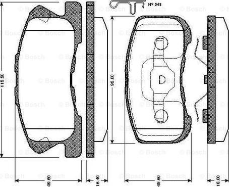 BOSCH 0 986 TB2 794 - Kit pastiglie freno, Freno a disco www.autoricambit.com