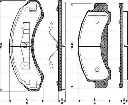 BOSCH 0 986 TB2 728 - Kit pastiglie freno, Freno a disco www.autoricambit.com