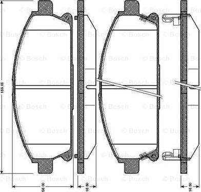 BOSCH 0 986 TB2 775 - Kit pastiglie freno, Freno a disco www.autoricambit.com