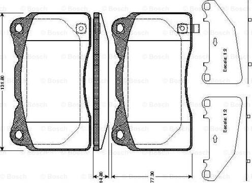 BOSCH 0 986 TB2 773 - Kit pastiglie freno, Freno a disco www.autoricambit.com