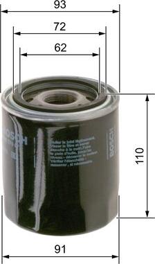 BOSCH 0 986 TF0 072 - Filtro olio www.autoricambit.com