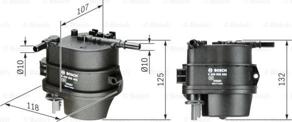 BOSCH 0 450 906 460 - Filtro carburante www.autoricambit.com