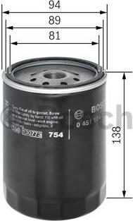 BOSCH 0 451 104 064 - Filtro olio www.autoricambit.com