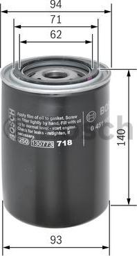 BOSCH 0 451 104 005 - Filtro olio www.autoricambit.com