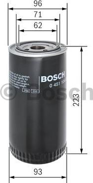 BOSCH 0 451 104 015 - Filtro olio www.autoricambit.com