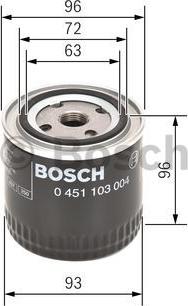 BOSCH 0 451 103 004 - Filtro olio www.autoricambit.com