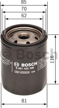 BOSCH 0 451 103 109 - Filtro olio www.autoricambit.com