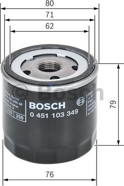 BOSCH 0 451 103 349 - Filtro olio www.autoricambit.com