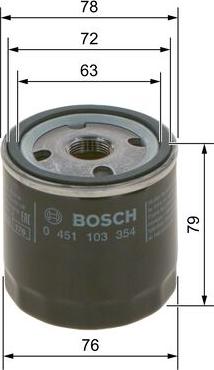 BOSCH 0 451 103 354 - Filtro olio www.autoricambit.com