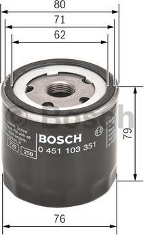 BOSCH 0 451 103 351 - Filtro olio www.autoricambit.com