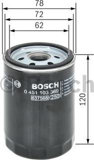 BOSCH 0 451 103 369 - Filtro olio www.autoricambit.com