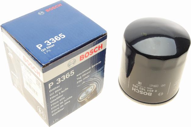 BOSCH 0 451 103 365 - Filtro olio www.autoricambit.com