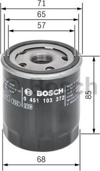 BOSCH 0 451 103 372 - Filtro olio www.autoricambit.com