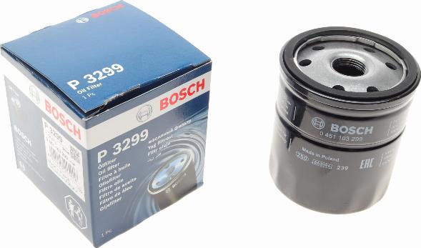 BOSCH 0 451 103 299 - Filtro olio www.autoricambit.com