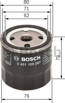 BOSCH 0 451 103 297 - Filtro olio www.autoricambit.com