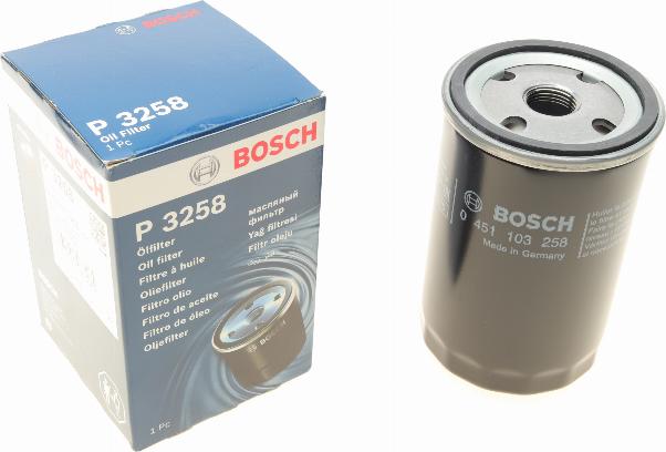 BOSCH 0 451 103 258 - Filtro olio www.autoricambit.com