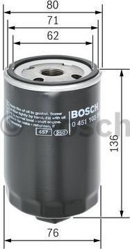 BOSCH 0 451 103 280 - Filtro olio www.autoricambit.com