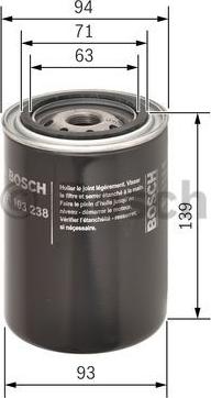 BOSCH 0 451 103 238 - Filtro olio www.autoricambit.com