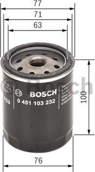 BOSCH 0 451 103 232 - Filtro olio www.autoricambit.com