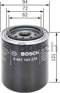 BOSCH 0 451 103 278 - Filtro olio www.autoricambit.com