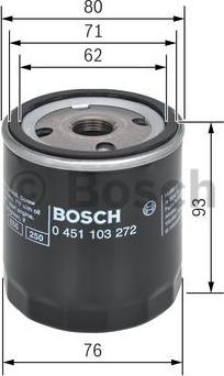 BOSCH 0 451 103 272 - Filtro olio www.autoricambit.com