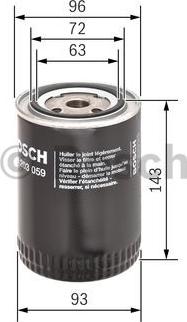 BOSCH 0 451 203 059 - Filtro olio www.autoricambit.com