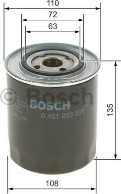 BOSCH 0 451 203 206 - Filtro olio www.autoricambit.com