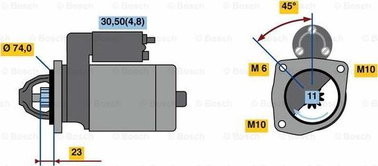 BOSCH 0 001 148 015 - Motorino d'avviamento www.autoricambit.com