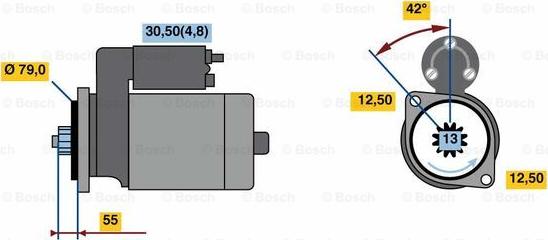 BOSCH 0 001 142 001 - Motorino d'avviamento www.autoricambit.com