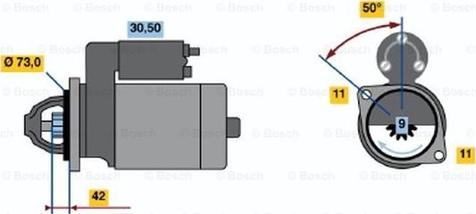 BOSCH 0 001 109 040 - Motorino d'avviamento www.autoricambit.com