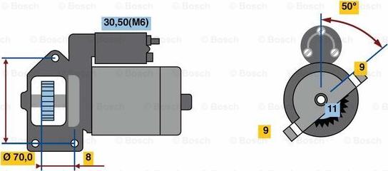 BOSCH 0 001 109 069 - Motorino d'avviamento www.autoricambit.com