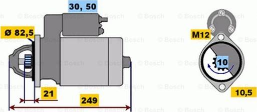 BOSCH 0 001 109 062 - Motorino d'avviamento www.autoricambit.com