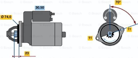 BOSCH 0 001 109 035 - Motorino d'avviamento www.autoricambit.com