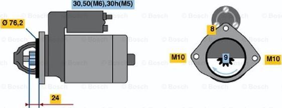 BOSCH 0 001 109 025 - Motorino d'avviamento www.autoricambit.com