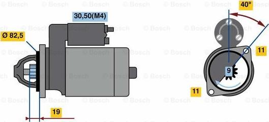 BOSCH 0 001 109 355 - Motorino d'avviamento www.autoricambit.com