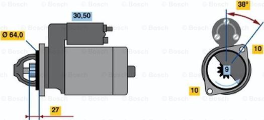 BOSCH 0 001 106 403 - Motorino d'avviamento www.autoricambit.com