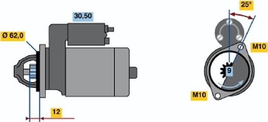 BOSCH 0 001 106 407 - Motorino d'avviamento www.autoricambit.com